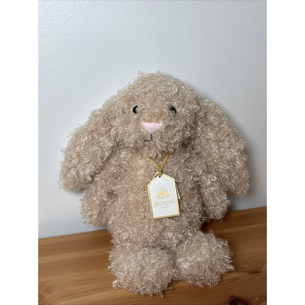 Jellycat Bashful Luxe Bunny Curly🐰 Retired  BNWT Medium
